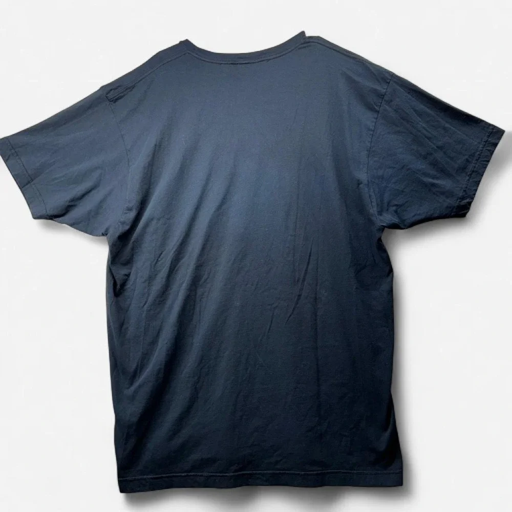 Structure Mens Graphic T-Shirt XL Navy Blue Cotton Compass Shield Print Tee